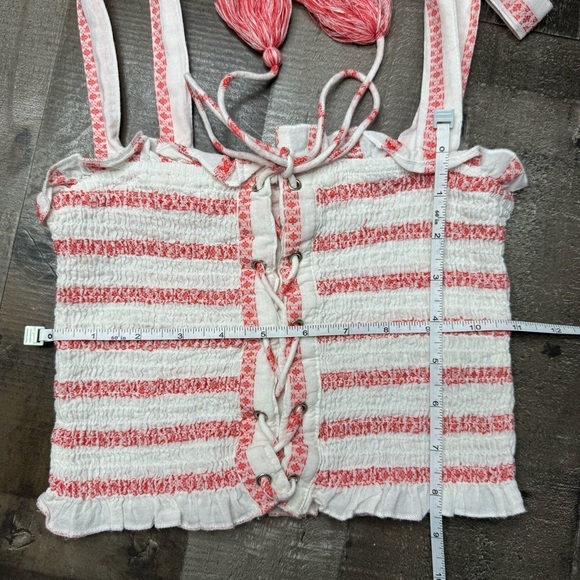 Free People Pink and White Crop Top - Picture 10 of 14